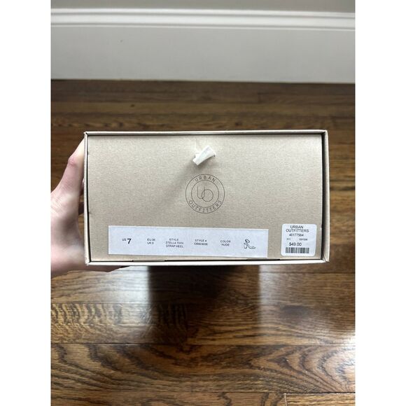 NIB Urban Outfitters Stella Thin Strap Heel in Nude Women's Size 7 - Picture 7 of 11